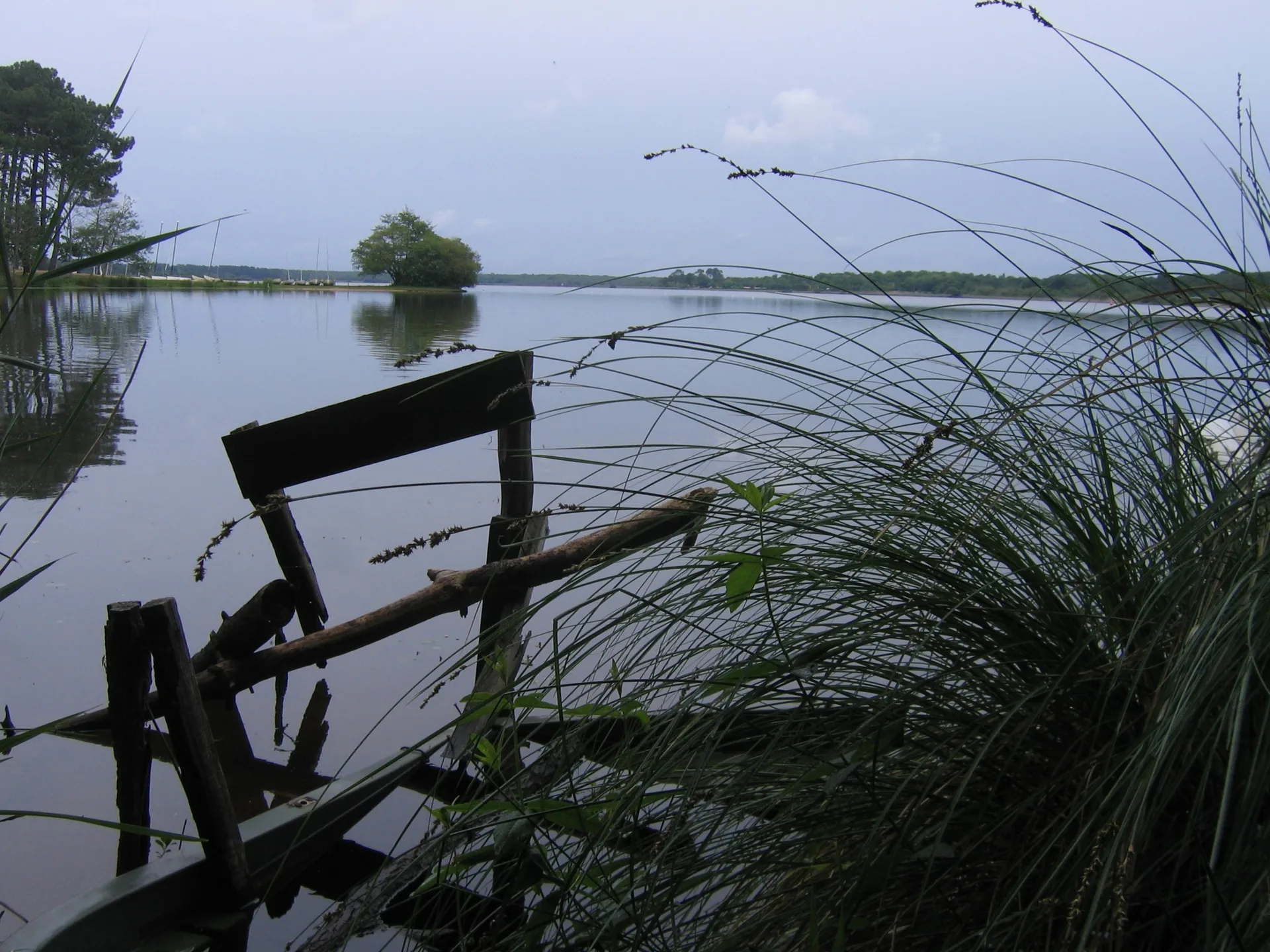 Étang d'Aureilhan à Mimizan — Sur le lac