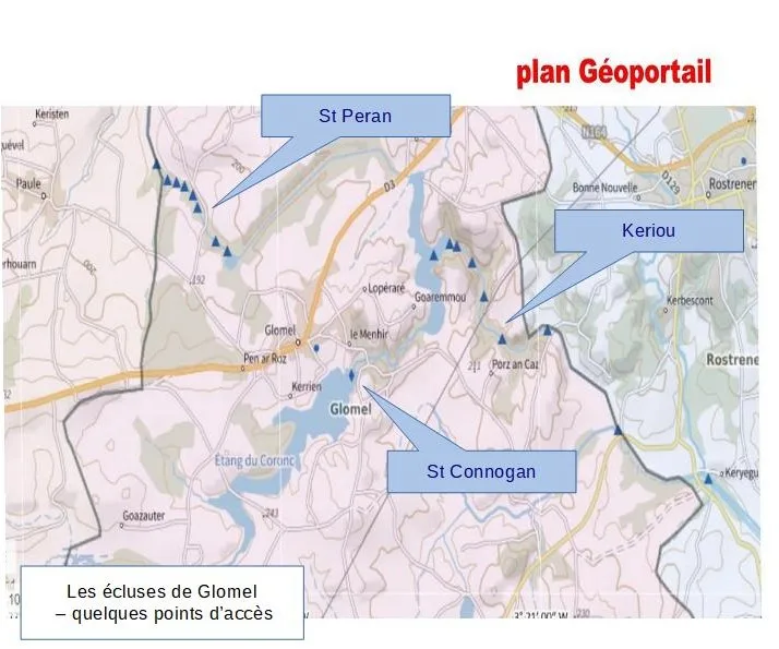 Etang du Coroncq à Glomel — À 1,2 km du lac