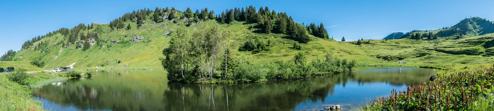 Lac de Joux Plane à Verchaix — Sur le lac