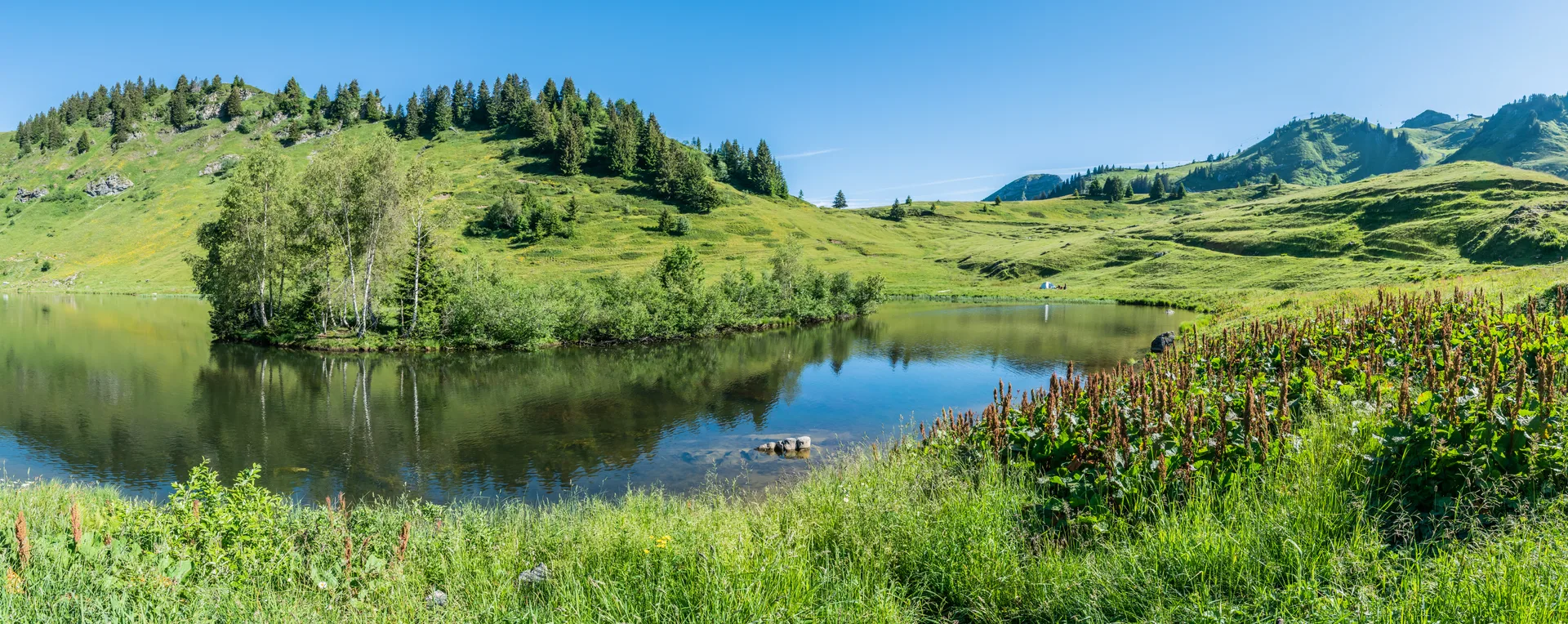 Lac de Joux Plane à Verchaix — Sur le lac