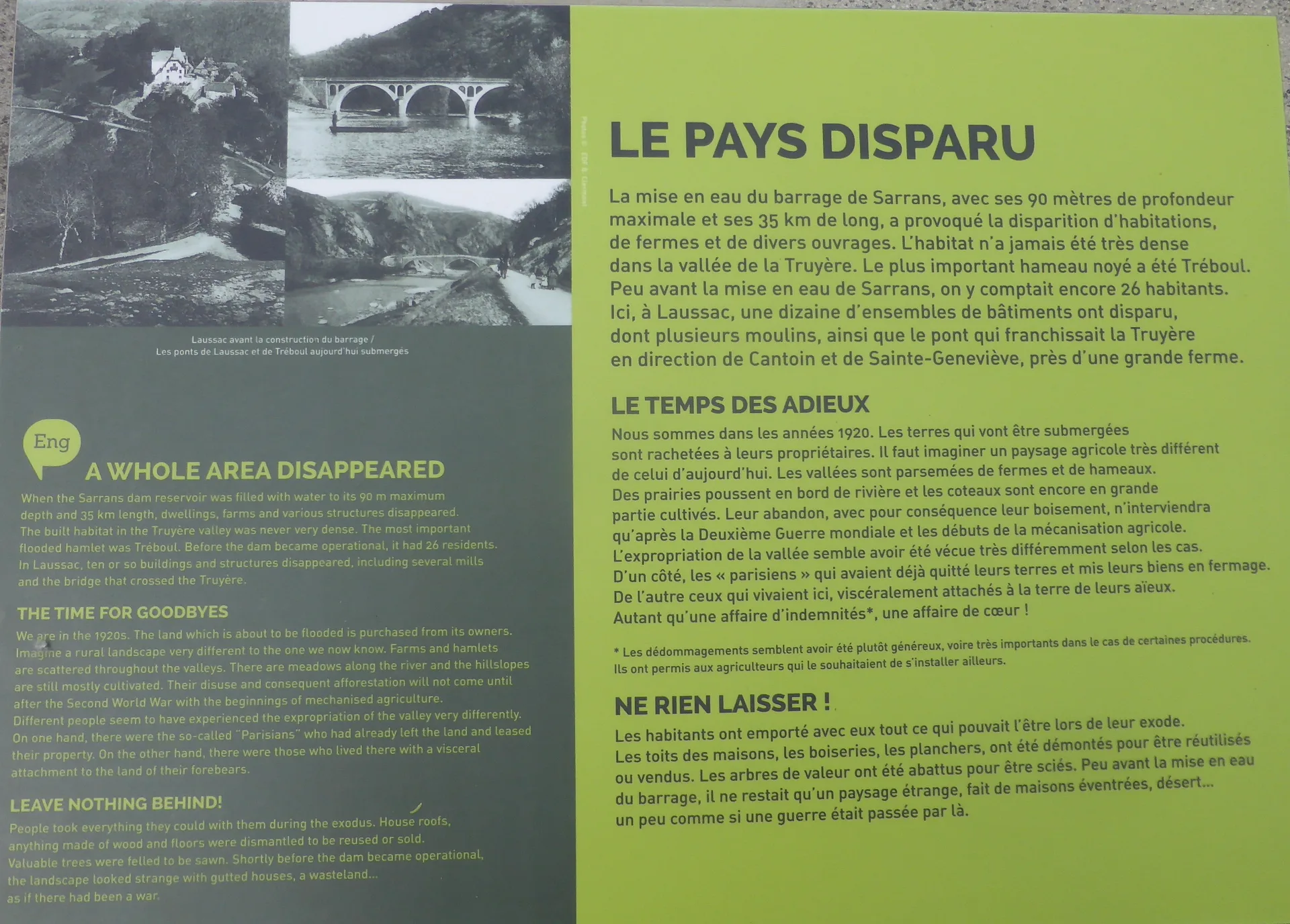 Lac de Sarrans à Thérondels — À 510 m du lac