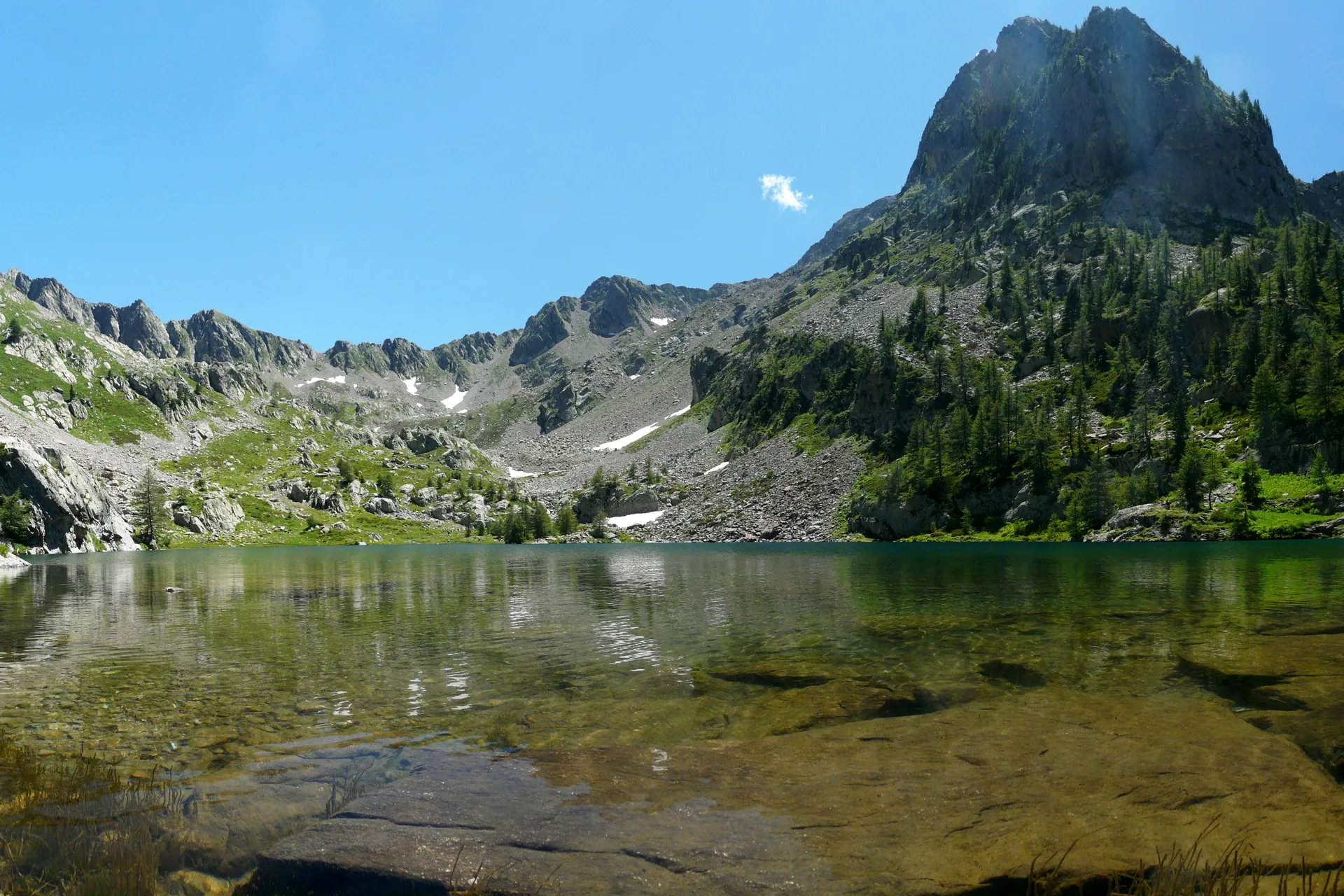 Lac de Trécolpas à Saint-Martin-Vésubie — Sur le lac
