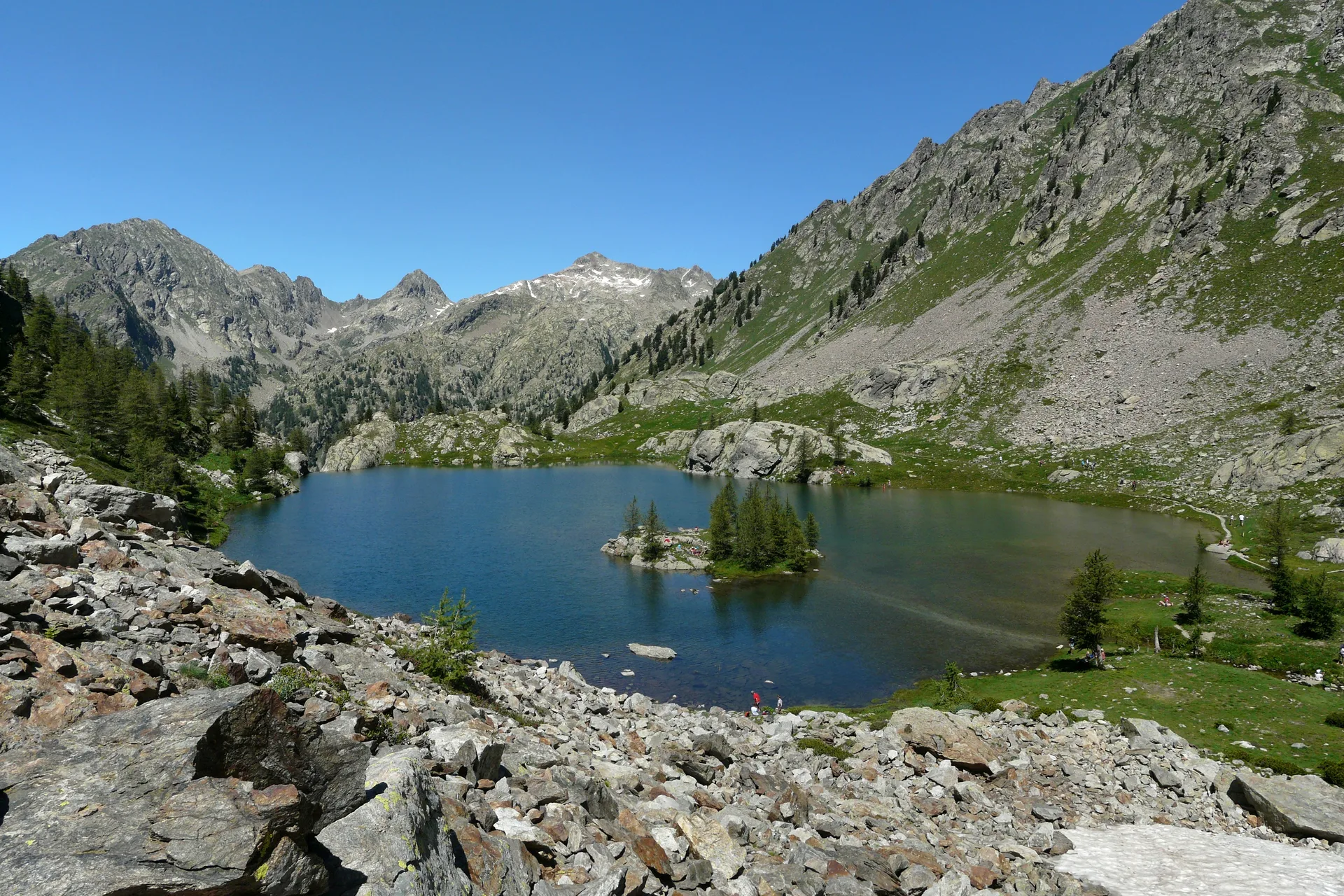 Lac de Trécolpas à Saint-Martin-Vésubie — Sur le lac