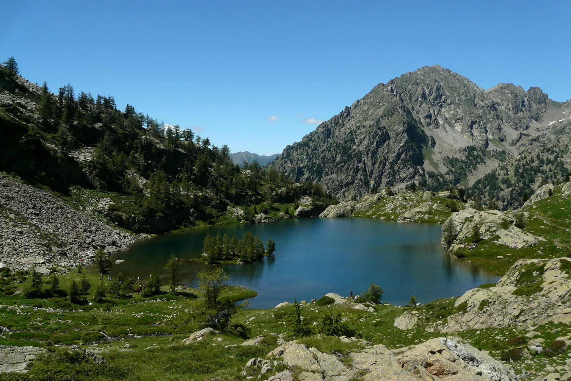 Lac de Trécolpas à Saint-Martin-Vésubie — Sur le lac
