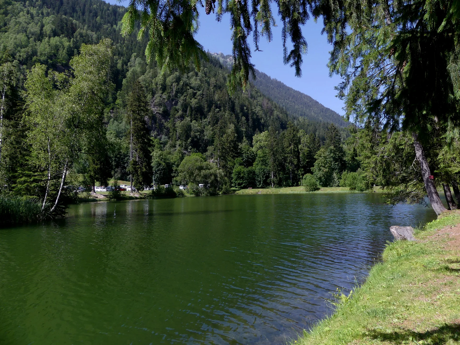 Lac des Gaillands à Chamonix-Mont-Blanc — Sur le lac