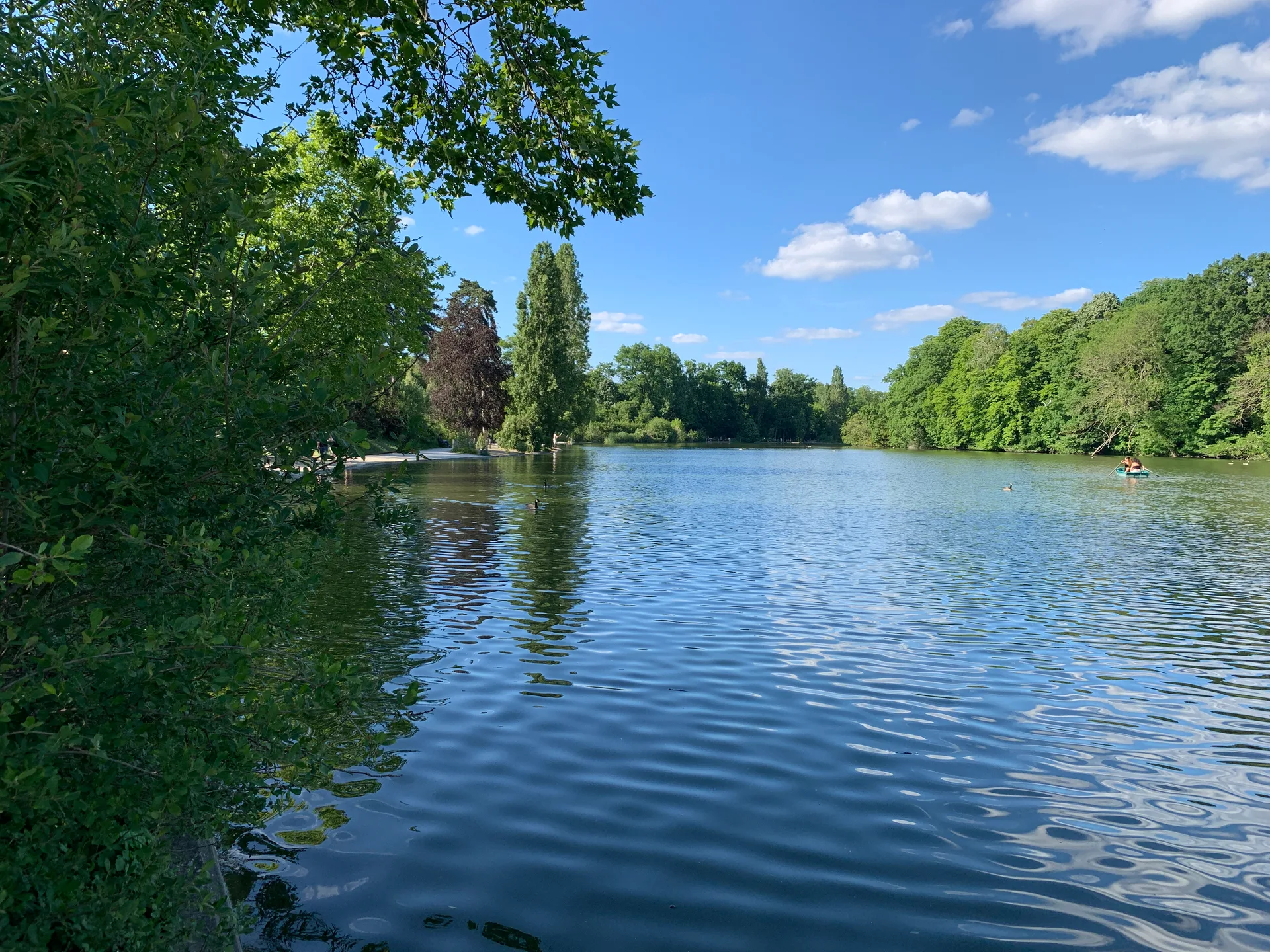 Lac des Minimes à Paris — Sur le lac