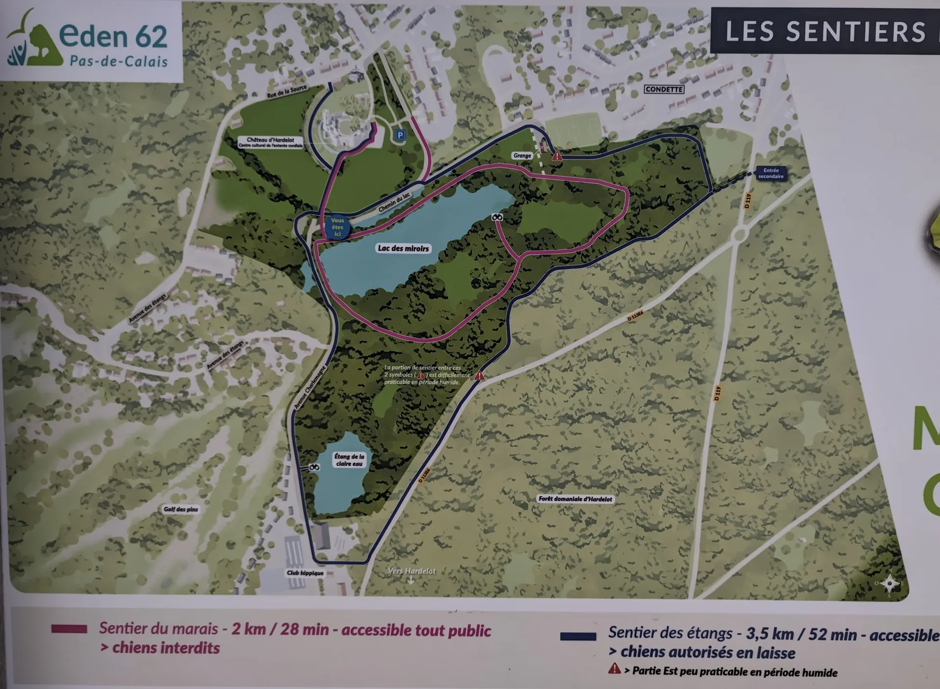 Lac des miroirs à Condette — Sur le lac