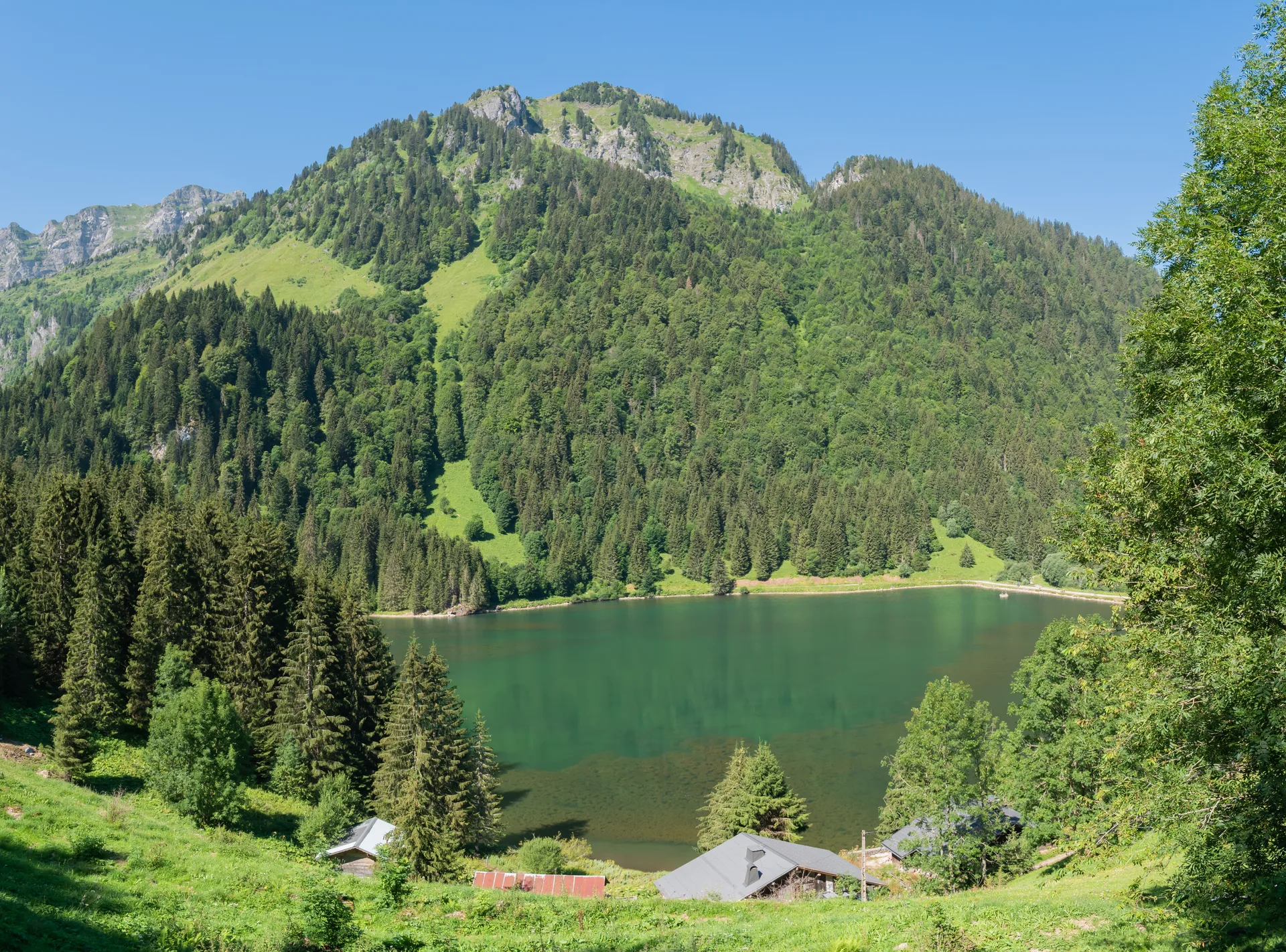Lac des Plagnes à Abondance — Sur le lac