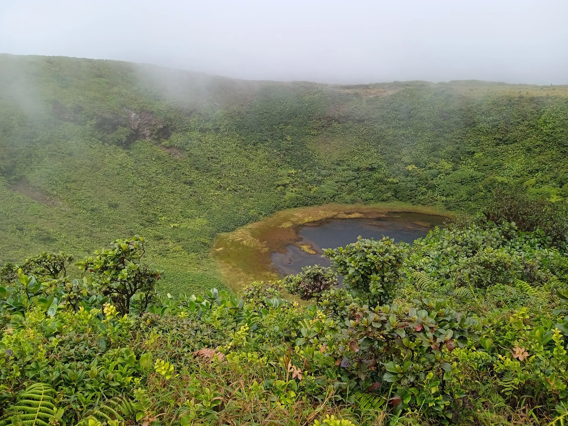 Lac Flammarion à Gourbeyre — Sur le lac