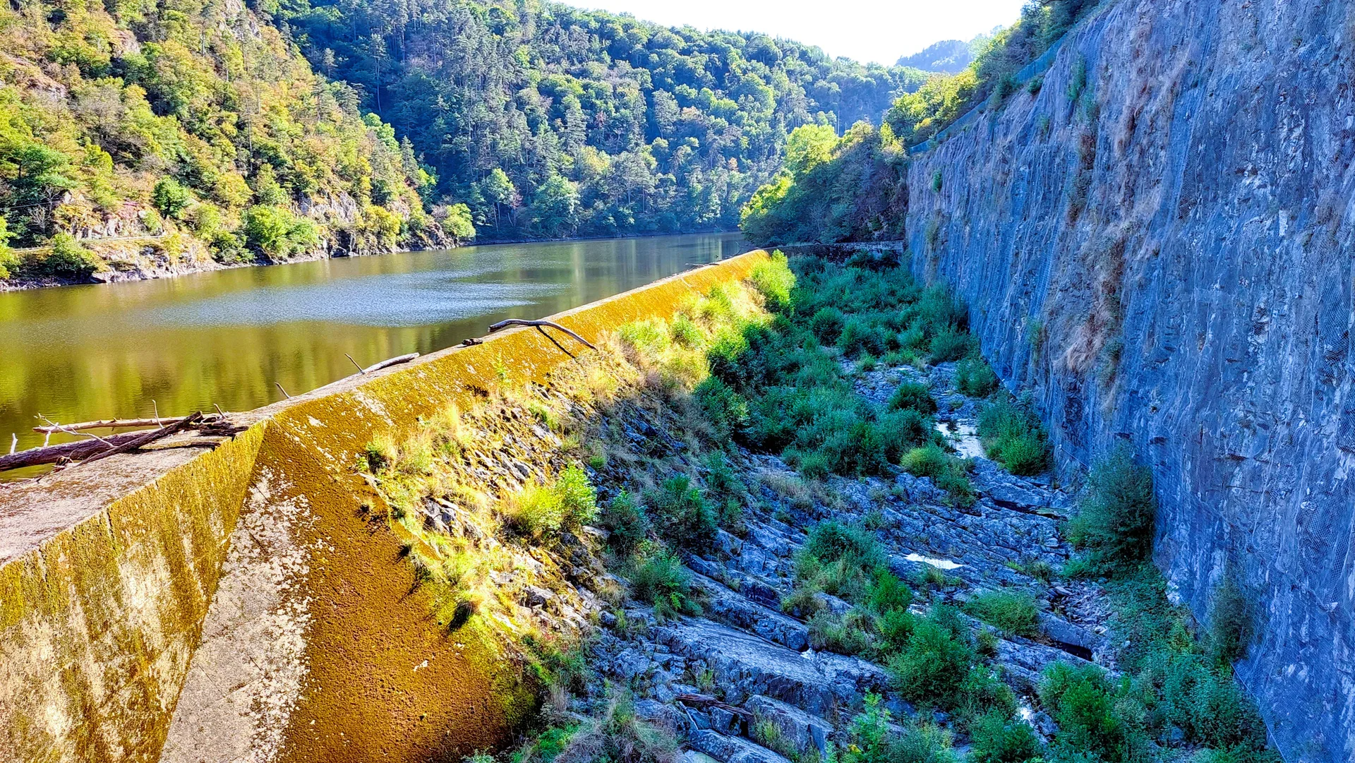 Retenue de Queuille à Vitrac — Sur le lac